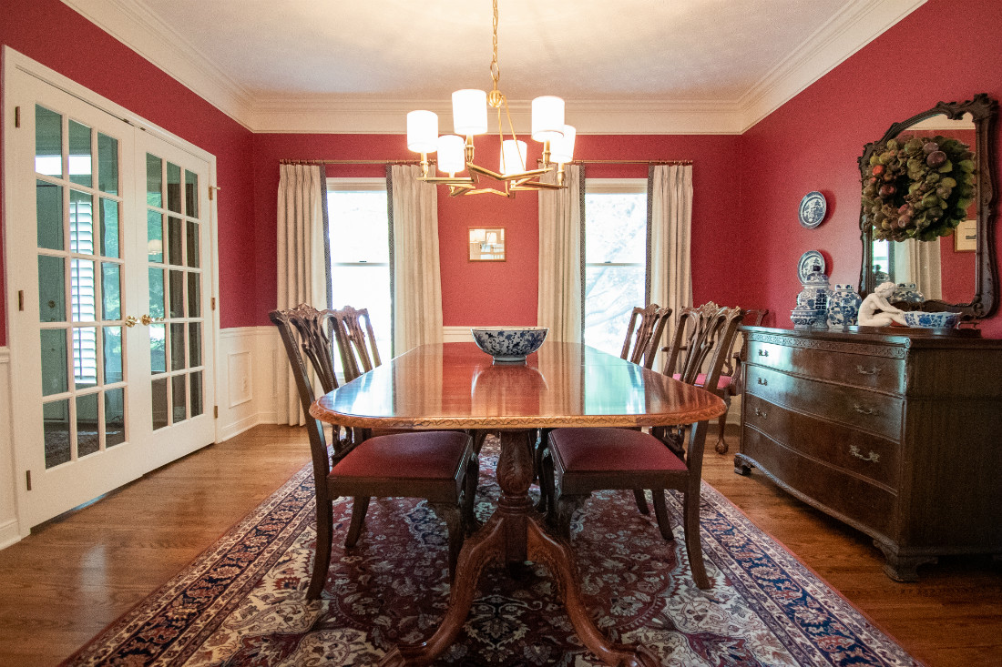 colonial style dining room curtains