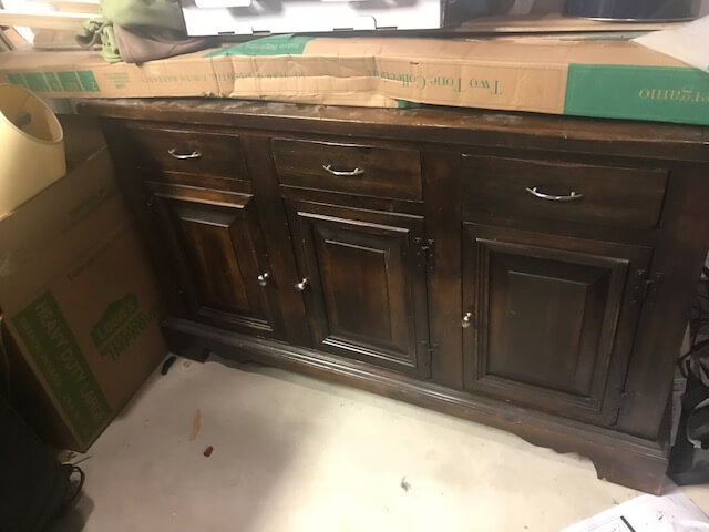 Before photo of cabinet for Family Room 