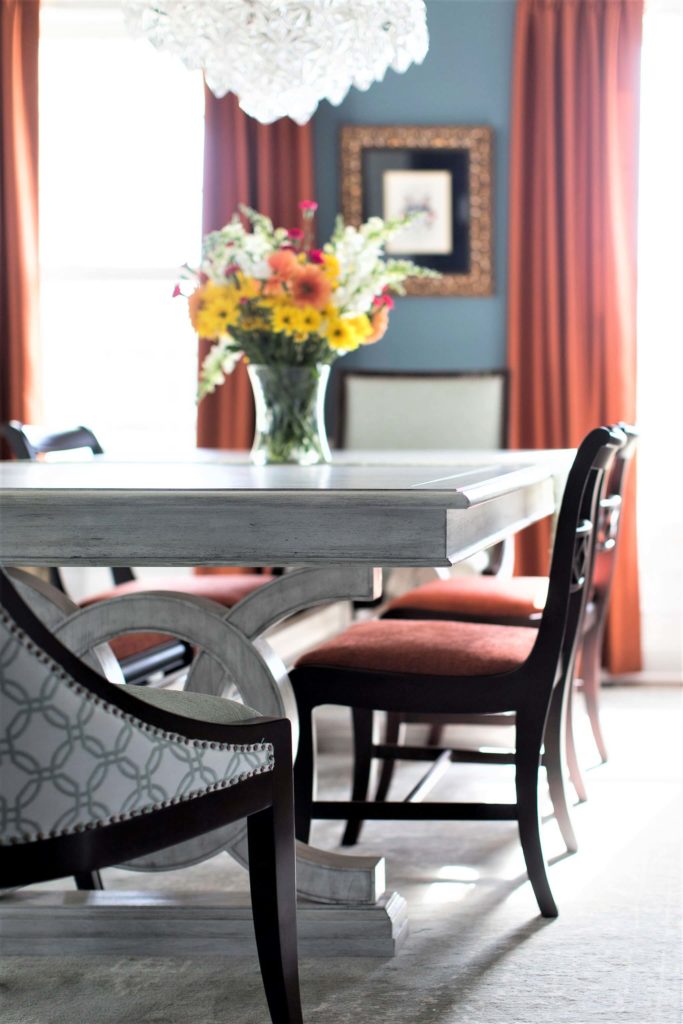 Colorful Contemporary Home Dining Room Space Lindsey Putzier Design Studio