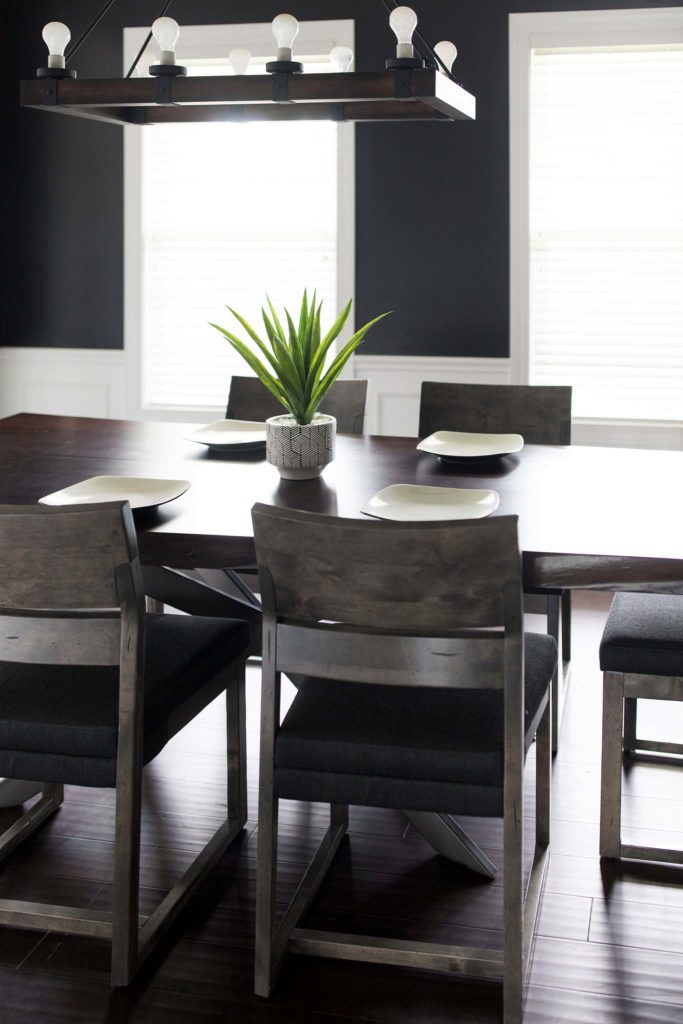 Moody Urban Home Dining Room Space Lindsey Putzier Design Studio