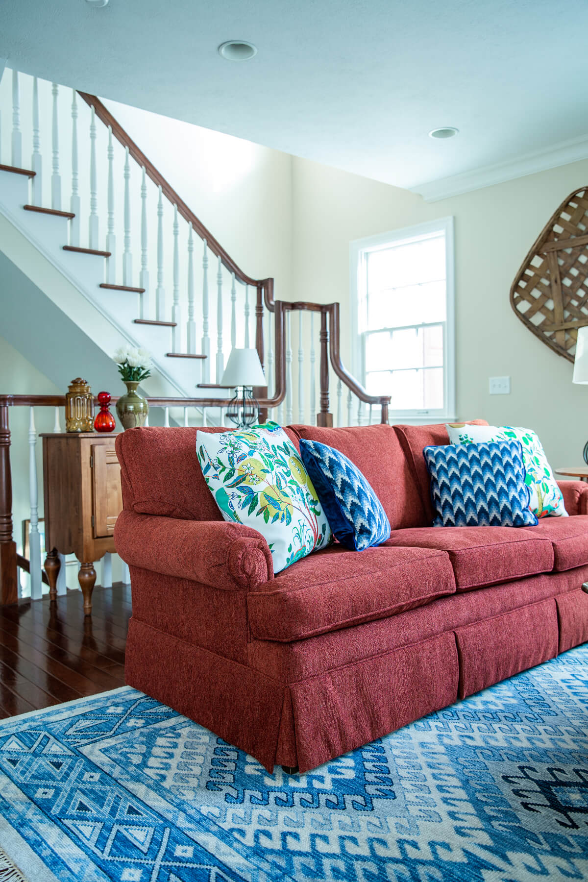 This is the same sofa, reupholstered for a brand new look! Lindsey Putzier Design Studio