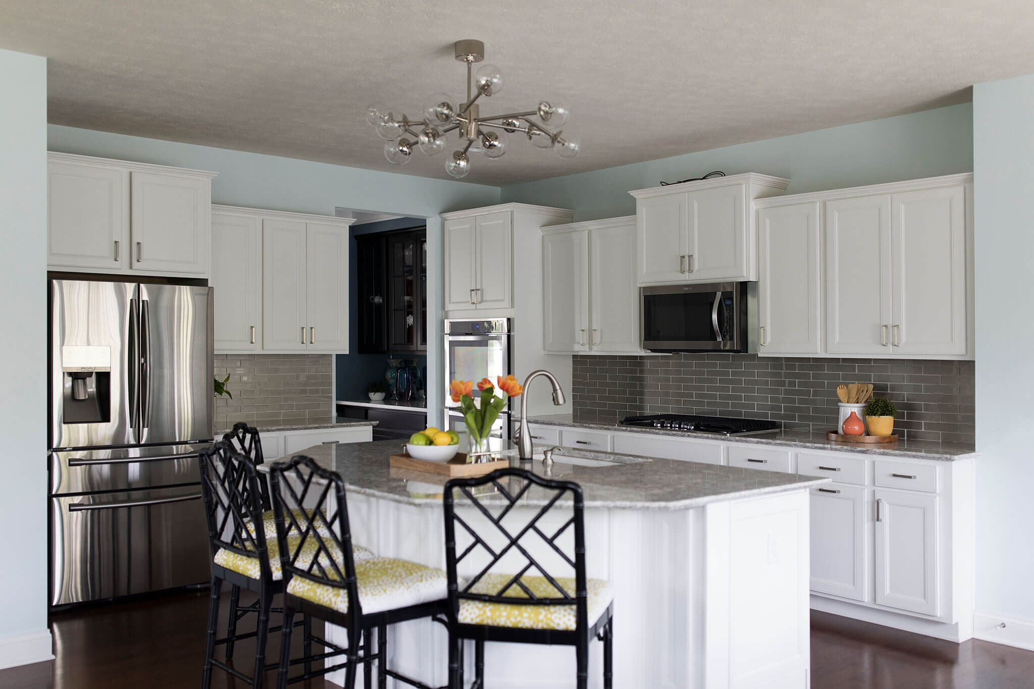 Colorful Contemporary Home Kitchen Space Lindsey Putzier Design Studio