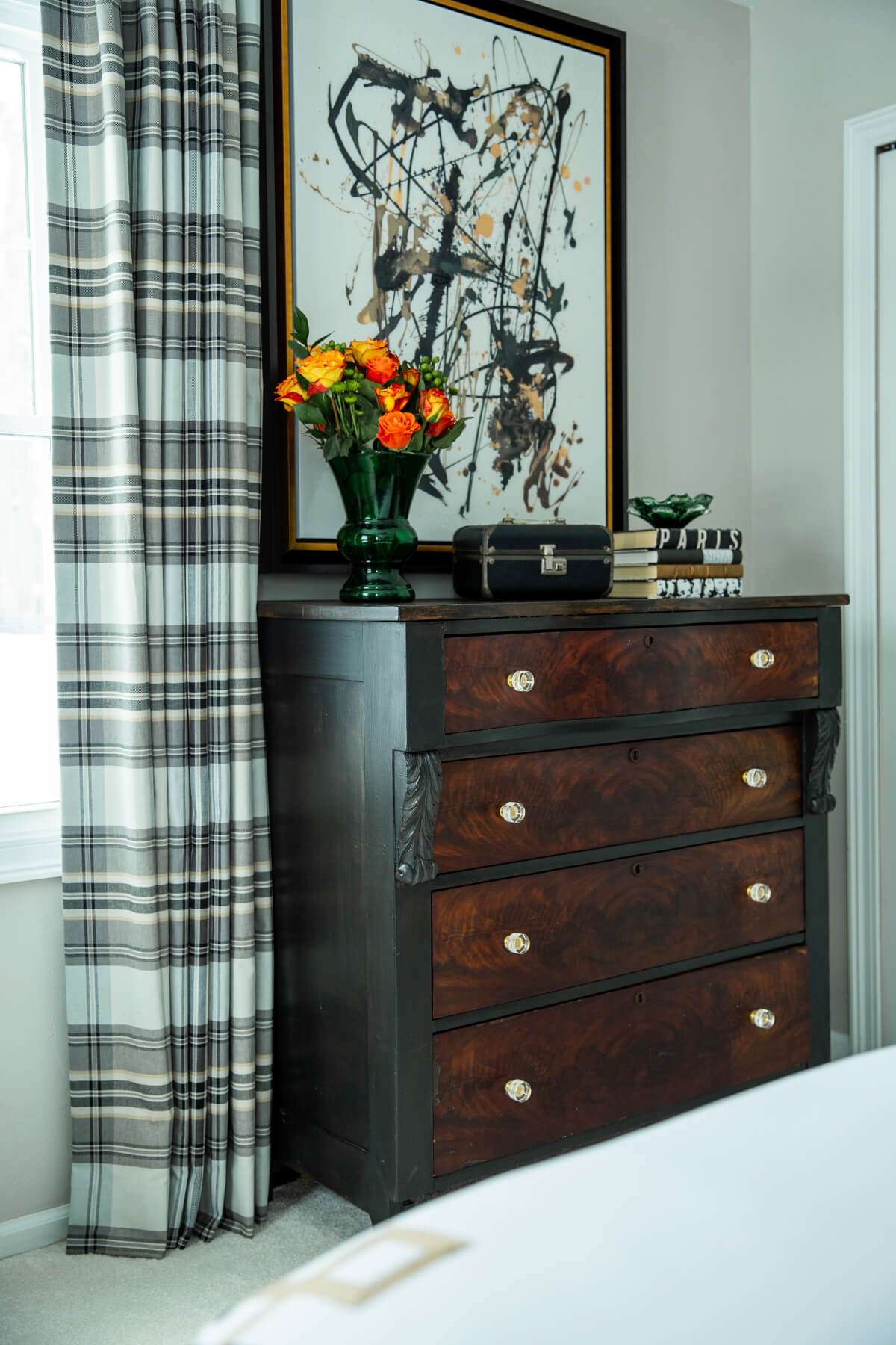 revitalized vintage dresser for guest bedroom Lindsey Putzier Design Studio Ohio