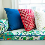 Cushioned Custom Window Seat with Custom Pillows Eclectic Interiors