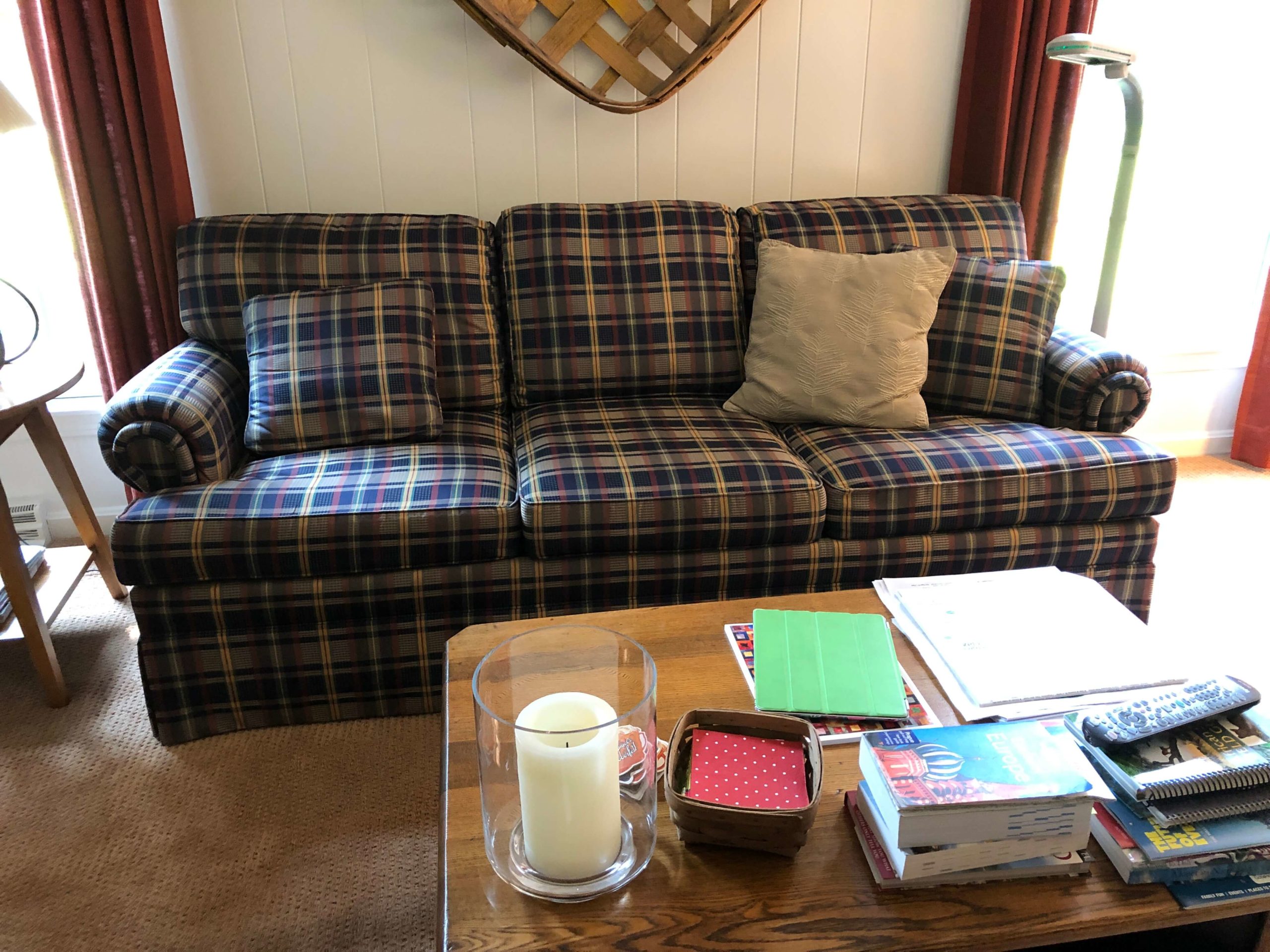 Living Room Sofa Before Lindsey Putzier Design Studio Hudson, Ohio