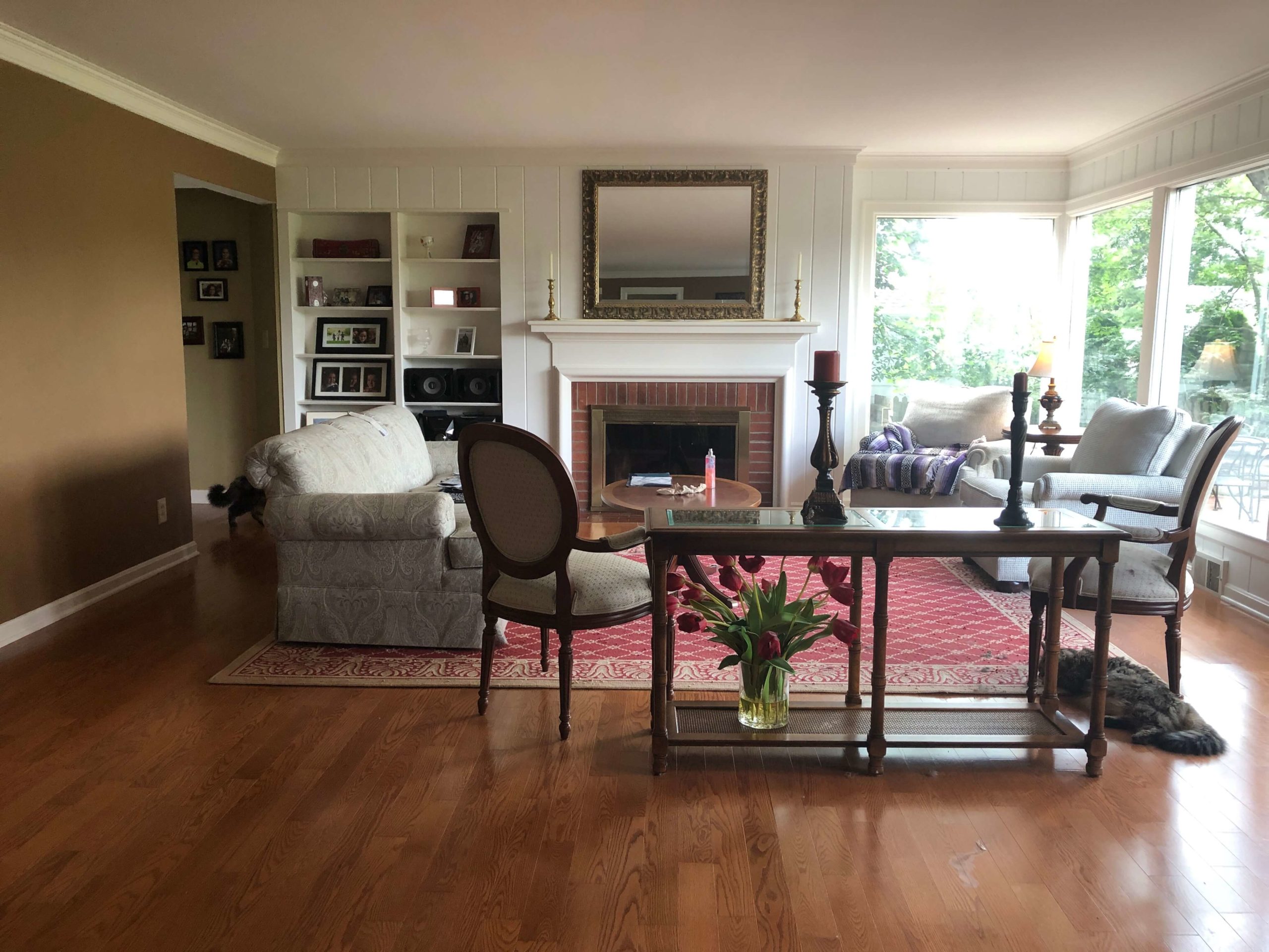 Family Room Before Hudson OH Lindsey Putzier Design Studio