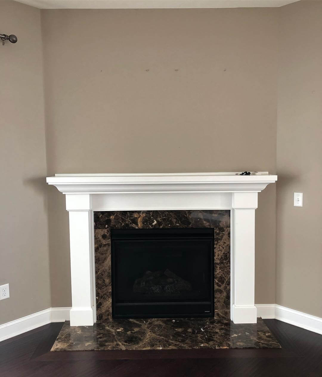 Client's Fireplace Before Lindsey Putzier Design Studio Hudson, OH