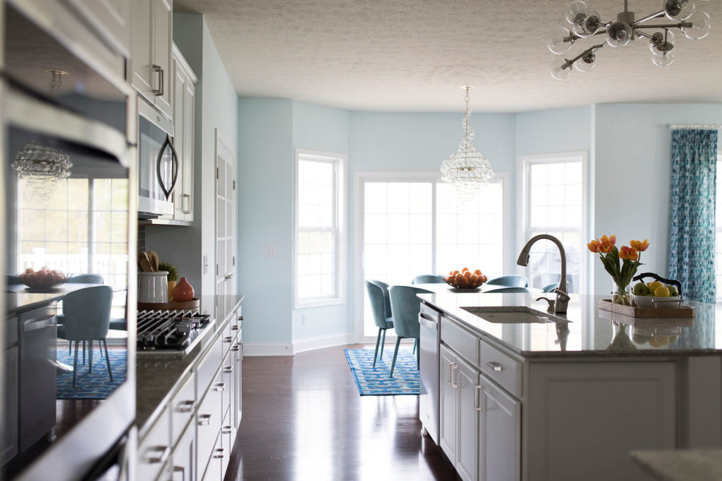 Turquoise Kitchen White Cabinets Lindsey Putzier Design Studio Hudson