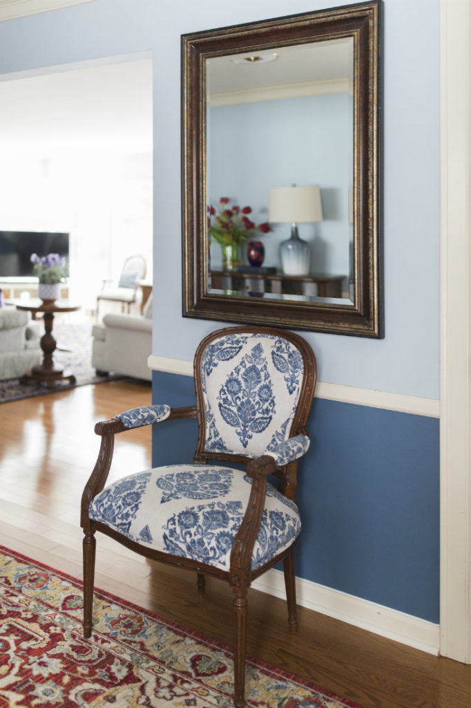 Dining Room Patterned Custom Upholstery Chair Hudson Oh Lindsey Putzier Design Studio 