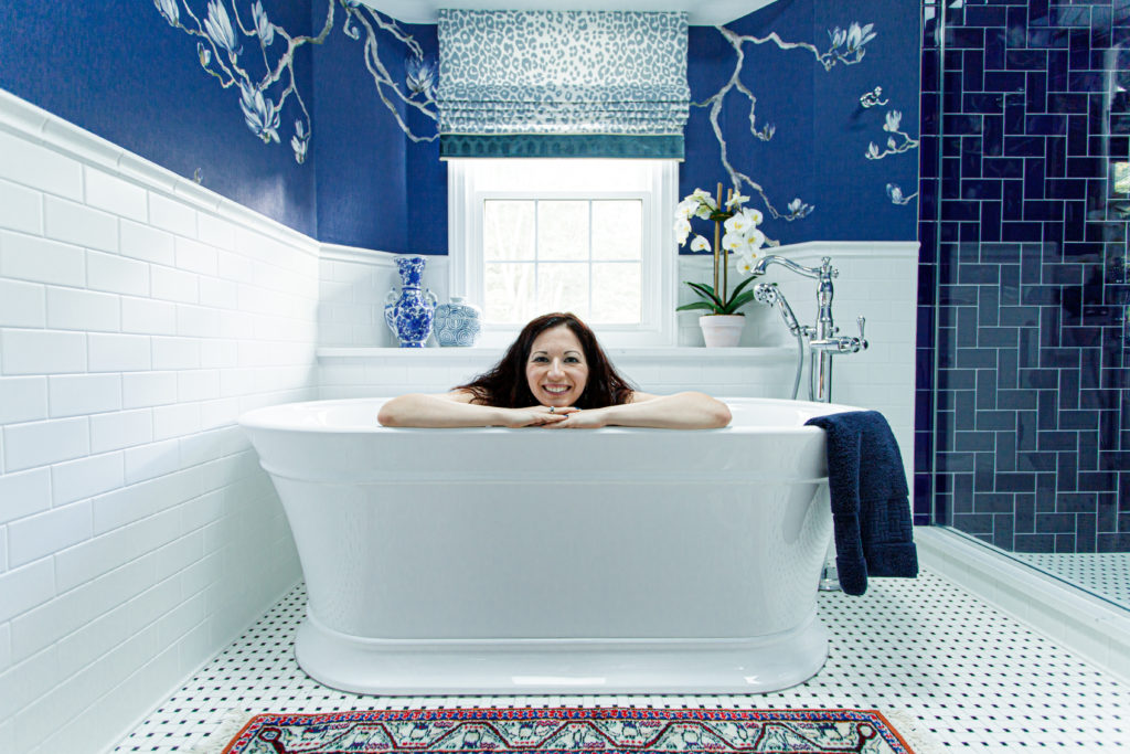 Freestanding Tub in Master Bathroom Lindsey Putzier Design Studio Hudson, OH