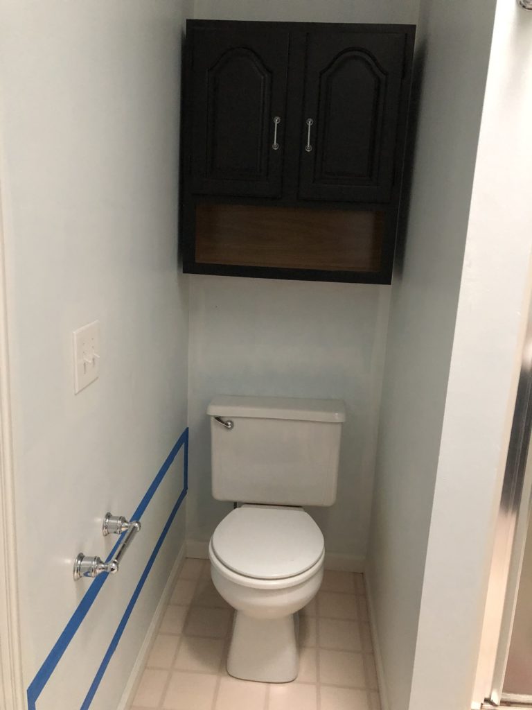 Before photo of toilet in Master Bath Lindsey Putzier Design Studio