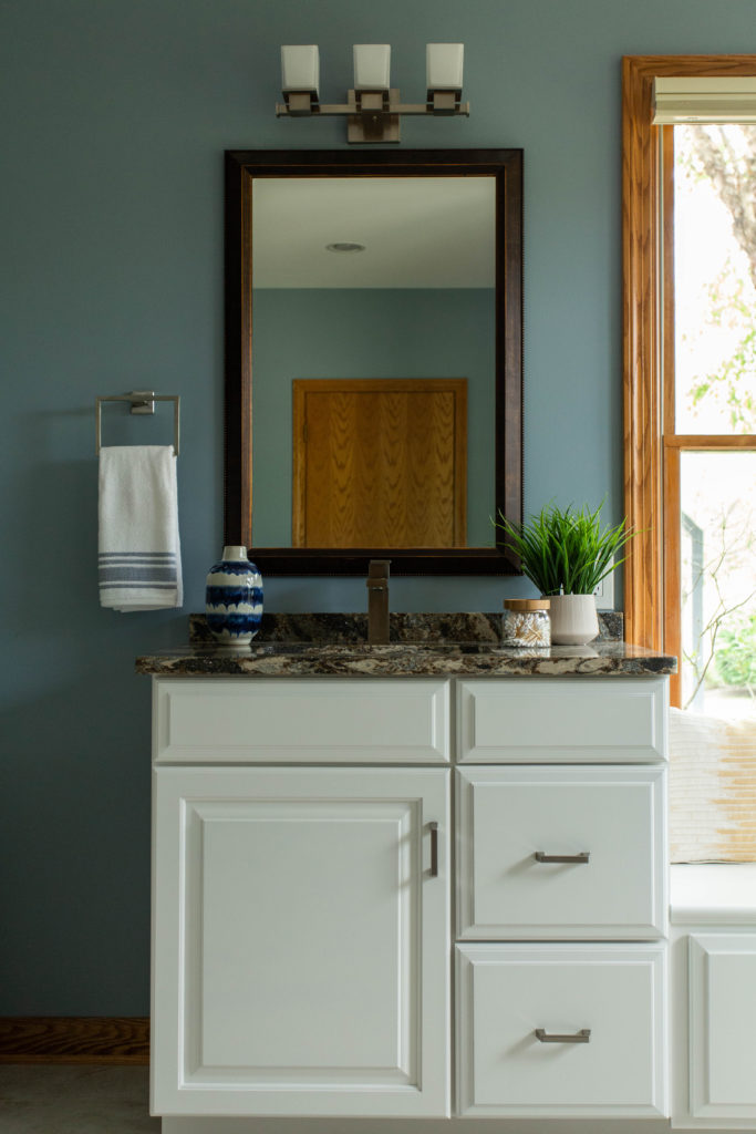 After Photo of Vanity in Master Bathroom Lindsey Putzier Design Studio  Ohio