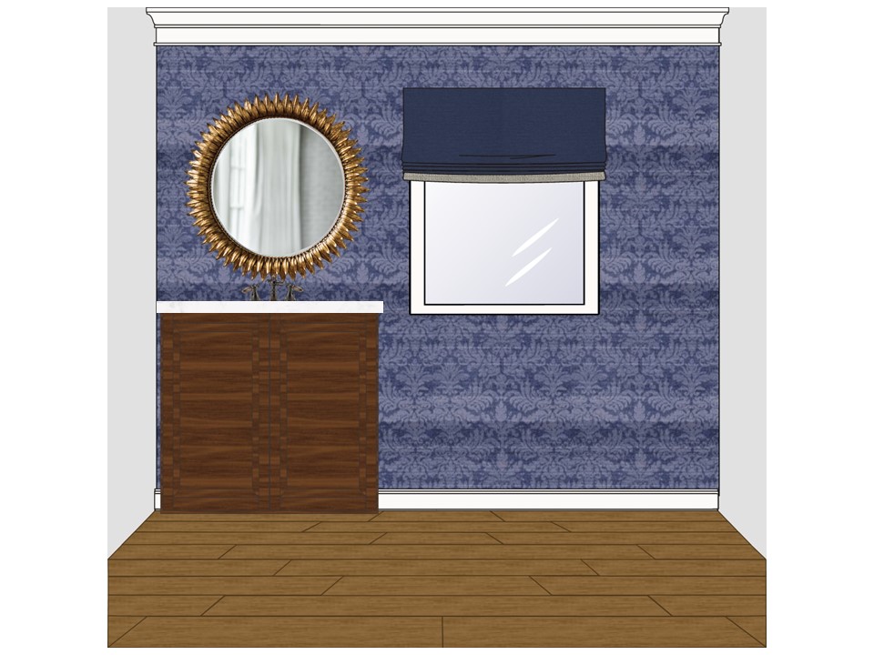 Rendering for Powder Room Ohio Lindsey Putzier Design Studio