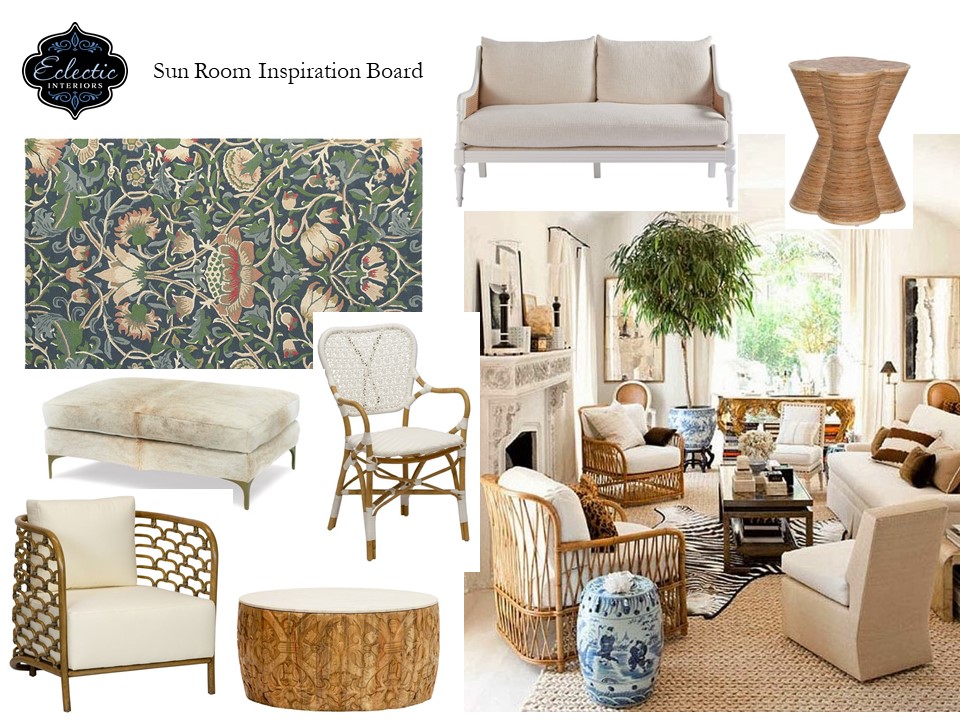 Sun Room Inspiration Mood Board Lindsey Putzier Design Studio