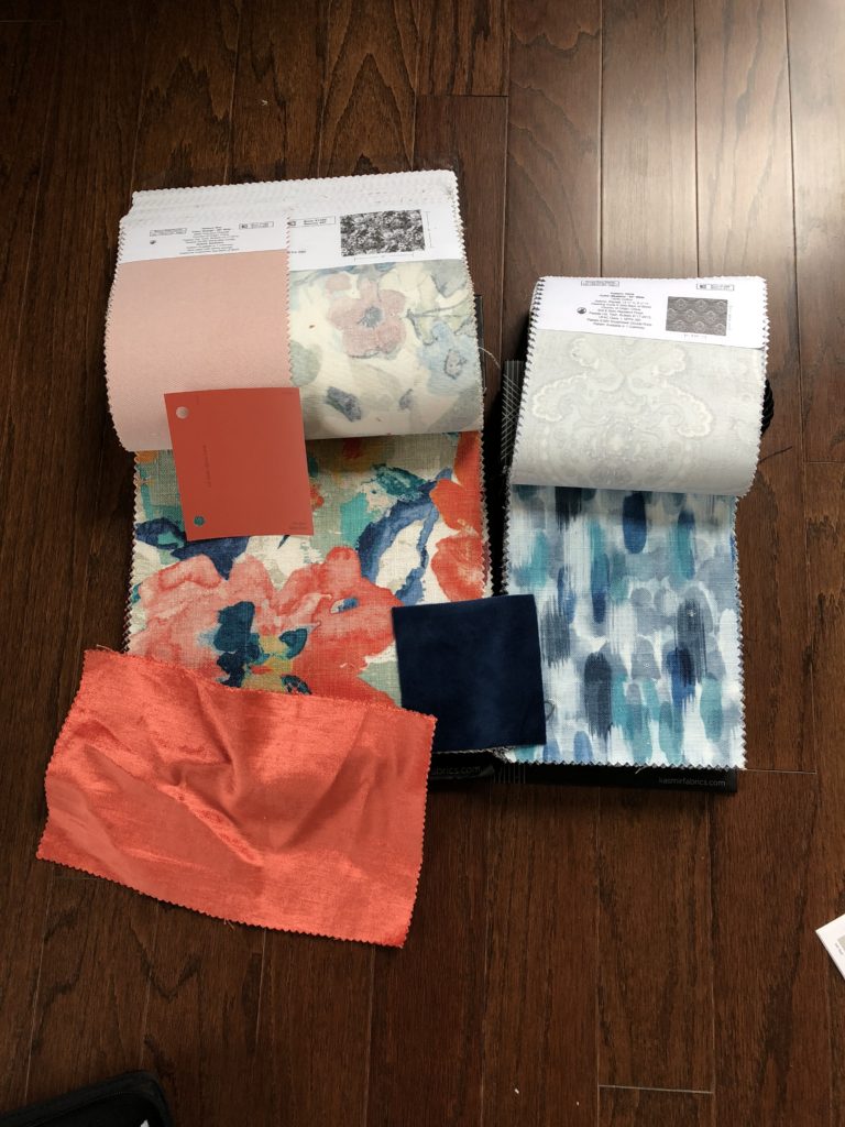Swatches of fabric Lindsey Putzier Design Studio