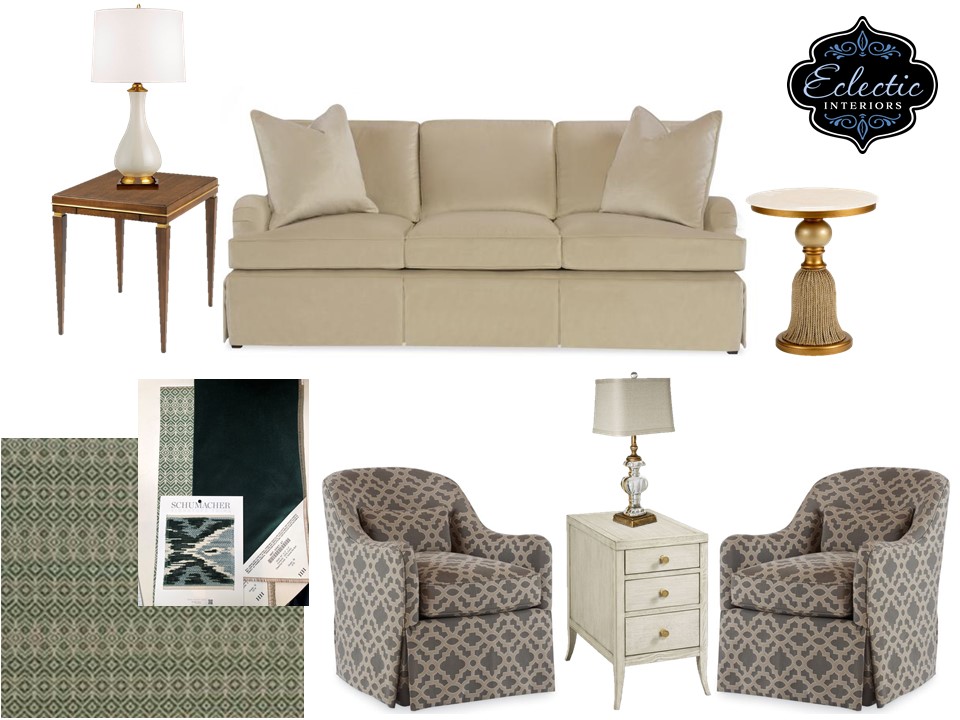 Mood Board of Family room concept Lindsey Putzier Design Studio Hudson Ohio