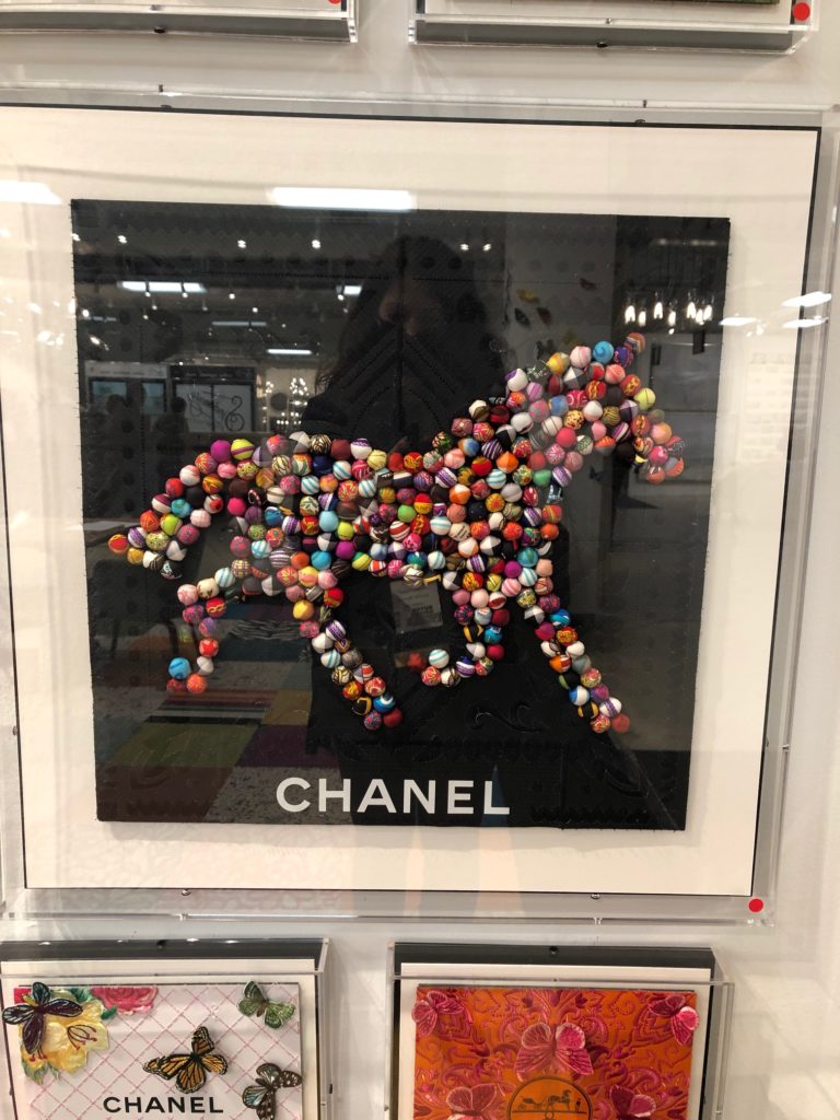 Chanel artwork featuring a multicolored beaded horse Lindsey Putzier Design Studio