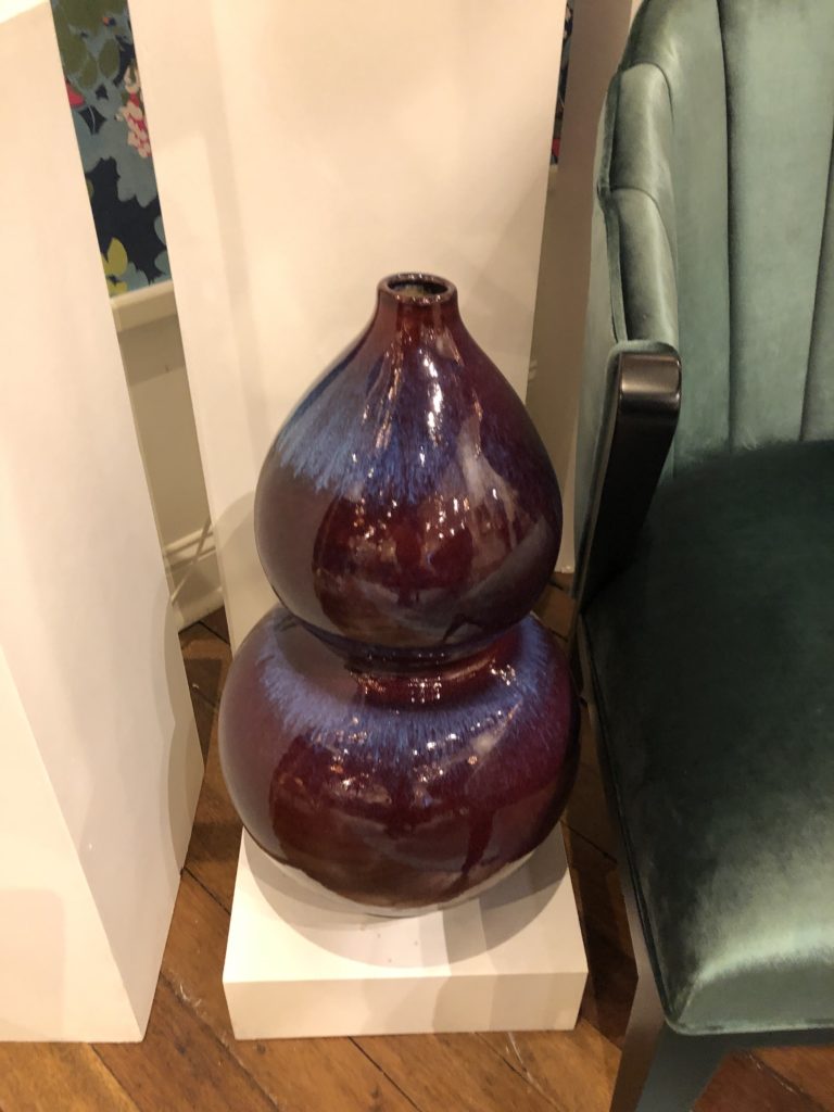 Gourd shaped dark red decor vase Lindsey Putzier Design Studio