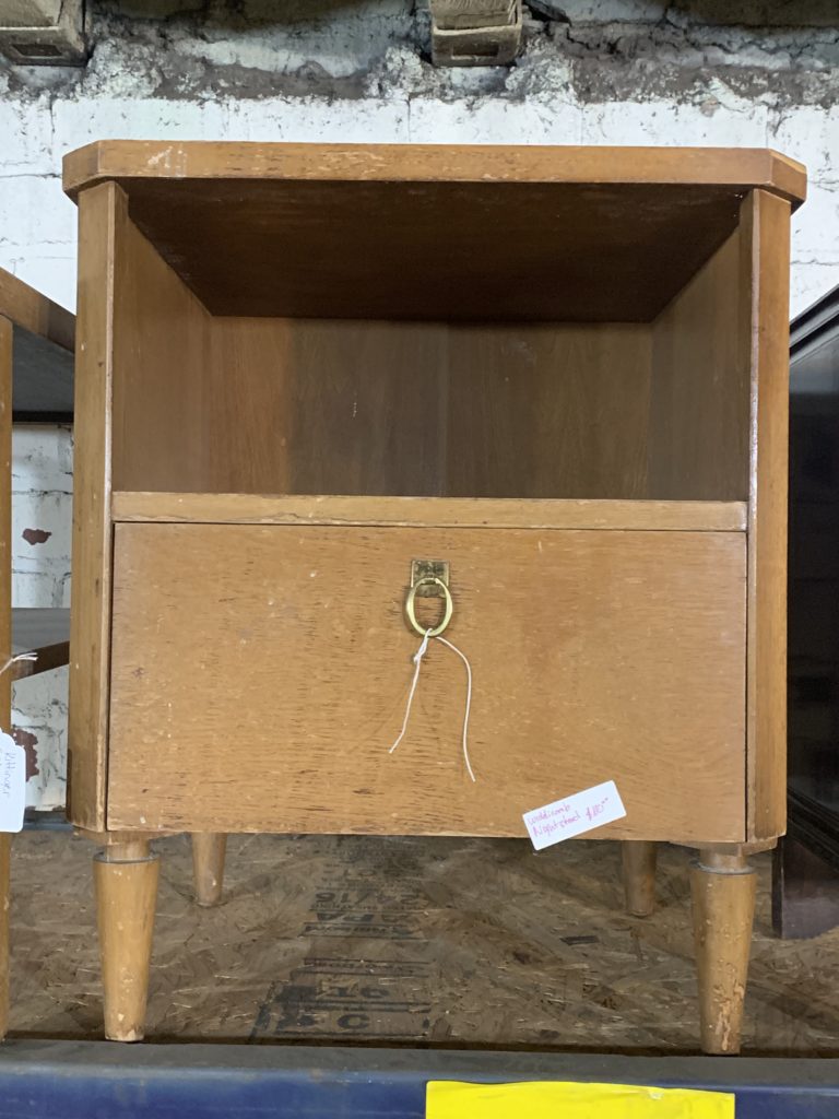 Before Image of vintage side table Lindsey Putzier Design Studio