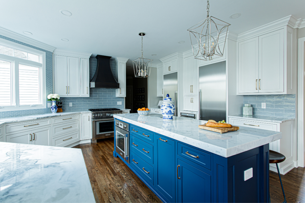 Quartzite countertops in Kitchen project Lindsey Putzier Design Studio