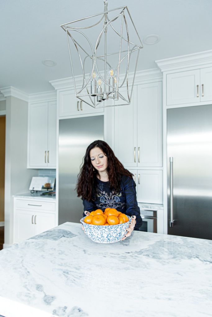 Quartzite countertops in Kitchen project Lindsey Putzier Design Studio