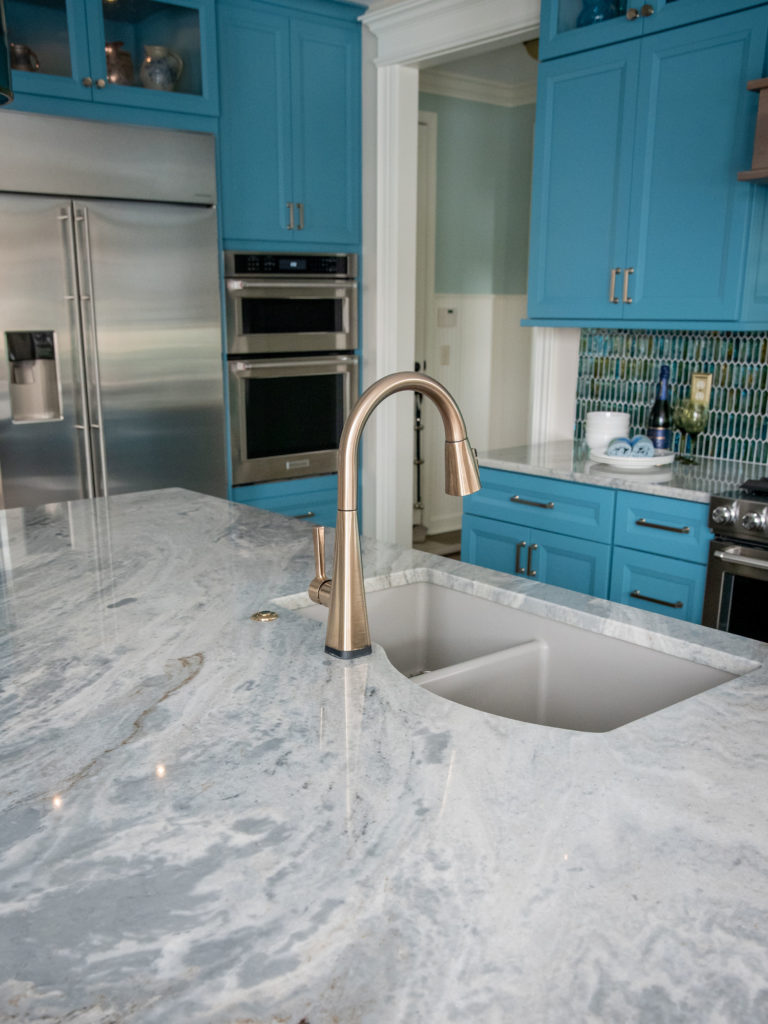 Quartzite countertops in Kitchen project Lindsey Putzier Design Studio