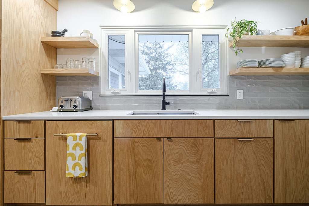 Elongated subway backsplash tile Lindsey Putzier Design Studio